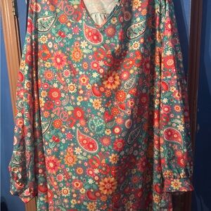 Colorful Floral Paisley Tunic